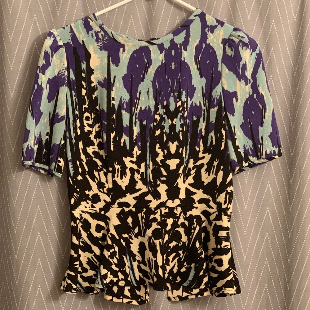 Multicolored peplum top